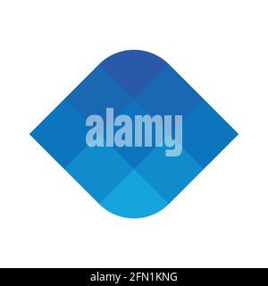 Abstract pixelized mosaic logo design Stock Vector
