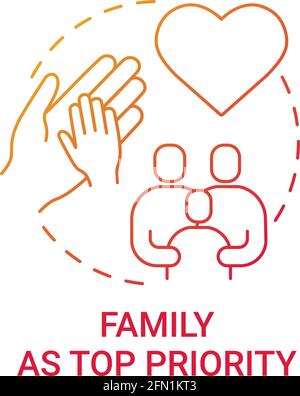 Family as top priority concept icon Stock Vector