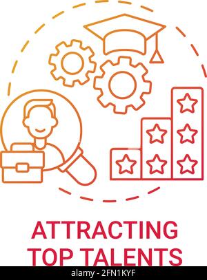 Attracting top talents concept icon Stock Vector