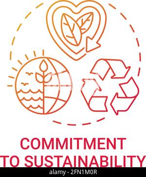 Commitment to sustainability concept icon Stock Vector