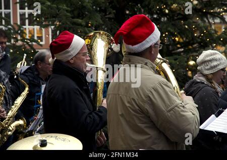 Christmas Brass Band Bernkastel Germany Christmas Markets Stock Photo