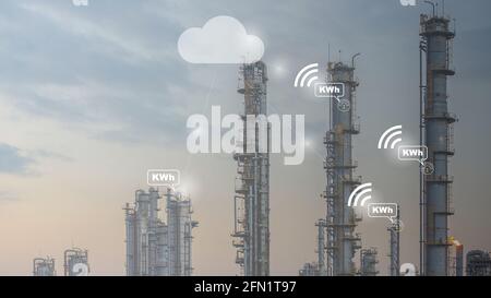 IOT sensor innovation for cloud computing technology , Internet of thing integrate to big data analytic platform on cloud for advance application for Stock Photo