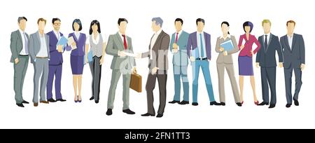 Business agreement in the team, introduce Stock Vector