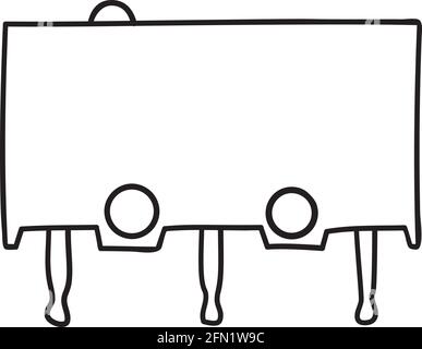 Micro Button Icon Icon. Hand Drawn Sketch Design. Vector Illustration. Stock Vector