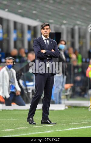 Milano, Italy. 12th May, 2021. Head coach Paulo Fonseca of Roma seen during the Serie A match between Inter and Roma at Giuseppe Meazza in Milano. (Photo Credit: Gonzales Photo/Alamy Live News Stock Photo