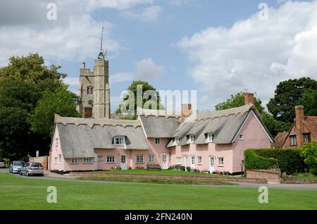 Village Green Cavendish Suffolk Stock Photo