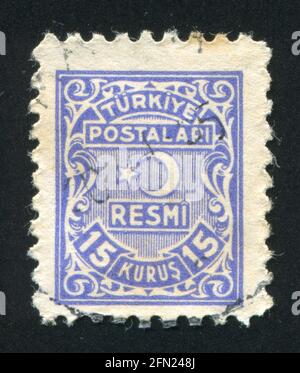 TURKEY - CIRCA 1948: stamp printed by Turkey, shows turkish pattern, circa 1948. Stock Photo