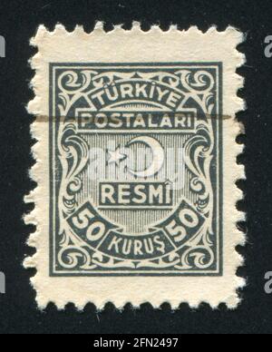 TURKEY - CIRCA 1948: stamp printed by Turkey, shows turkish pattern, circa 1948. Stock Photo