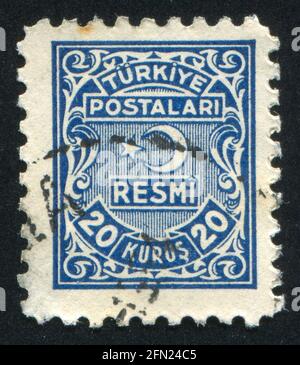 TURKEY - CIRCA 1948: stamp printed by Turkey, shows turkish pattern, circa 1948. Stock Photo