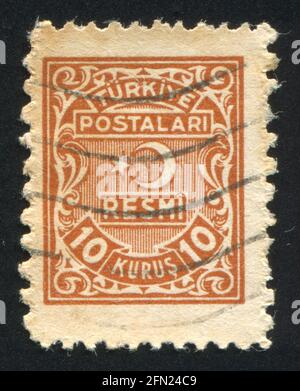 TURKEY - CIRCA 1948: stamp printed by Turkey, shows turkish pattern, circa 1948. Stock Photo