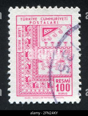 TURKEY - CIRCA 1965: stamp printed by Turkey, shows turkish pattern, circa 1965. Stock Photo