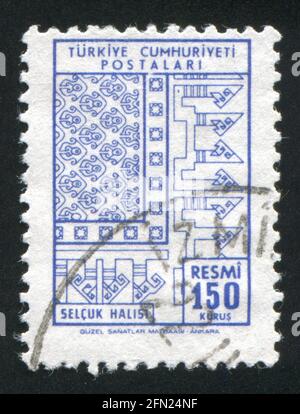 TURKEY - CIRCA 1965: stamp printed by Turkey, shows turkish pattern, circa 1965. Stock Photo