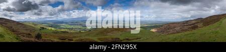 Vale of Clwyd under cloudy skies, North Wales Stock Photo