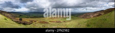 Rainstorm over the Vale of Clwyd, North Wales Stock Photo
