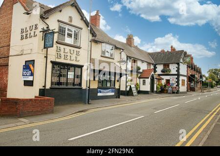 The Blue Bell and Fox and Grapes pubs in the centre of Hawarden Penarlag in Flintshire North Wales Stock Photo