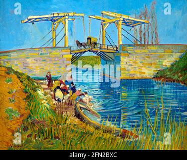 Bridge at Arles, Pont de Langlois, Vincent van Gogh, 1888, Kroller-Muller Museum, Hoge Veluwe National Park, Otterlo, Netherlands, Europe Stock Photo