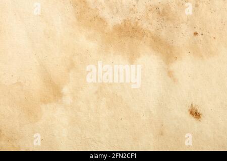 Old paper with sepia stains and mold texture background Stock Photo