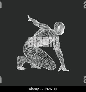 Running man sprinter. Sports background Stock Vector Image & Art