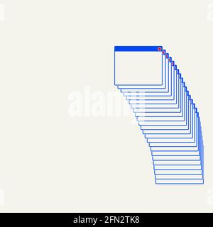 Error Window interface pattern seamless. windows browser page background Stock Vector