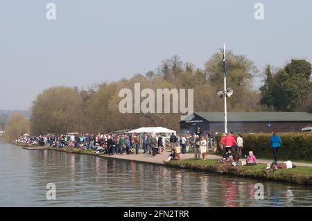 Spectators at the Regatta Henley on Thames Stock Photo