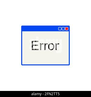 Error Window interface. windows browser page Stock Vector