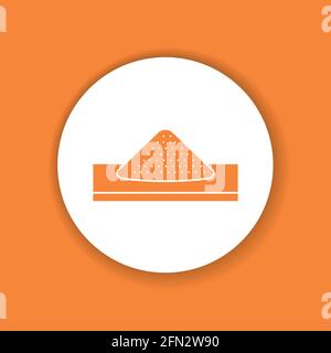 Ginseng powder glyph icon. Korean ginseng root extract. Dietary supplement product. Sign for web page, mobile app, button, logo. Stock Vector