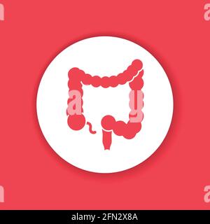 Indigestion glyph icon. Human organ concept. Sign for web page, mobile app, button, logo. Vector isolated element. Stock Vector
