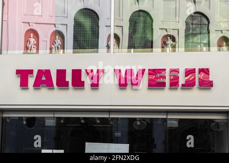 TALLY WEIJL FASHION STORE ENTRANCE IN EUROMA 2 SHOPPING CENTER IN