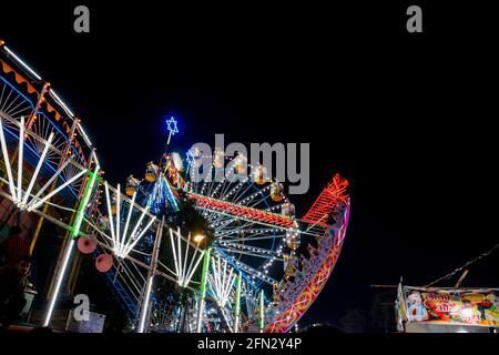 Various rides at the Pushkar Fair Stock Photo