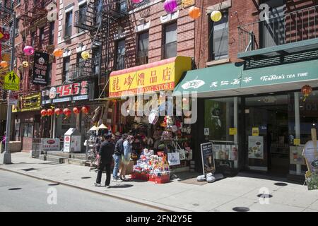 Mott Street in Chinatown during the Covid-19 pandemic, New York City. Stock Photo