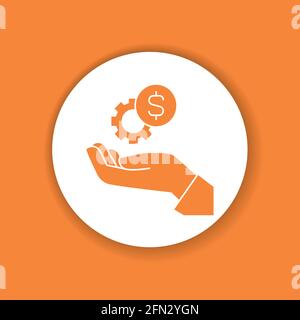 Funding sources black glyph icon. Pictogram for web page, mobile app, promo. UI UX GUI design element Stock Vector