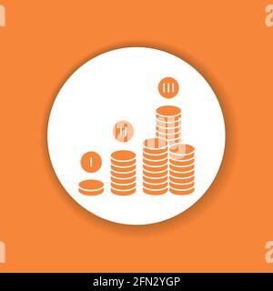 Financial plan black glyph icon. Plan for functioning and development enterprise in monetary terms. Pictogram for web page, mobile app, promo. UI UX G Stock Vector