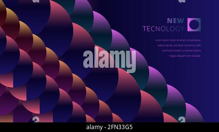 Purple background with spheres design and copy space vector illustration. Stock Vector