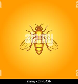 Illustration of the worker bee insect Stock Vector