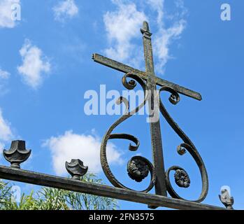 Iron rusty cross, New Orleans Stock Photo