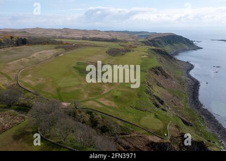 Ardfin golf course on the Ardfin Estate, Isle of Jura, Inner Hebrides, Scotland. The course is owned by Greg Coffey and designed by Bob Harrison. Stock Photo