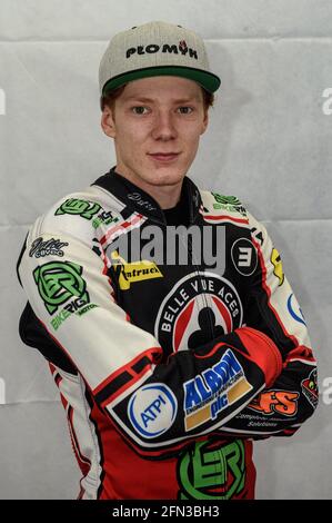 Manchester, UK. 13th May, 2021. MANCHESTER, UK. MAY 13TH. Dan Bewley - Belle Vue Aces during the Belle Vue Aces Media Day at the National Speedway Stadium, Manchester on Thursday 13th May 2021. (Credit: Ian Charles | MI News) Credit: MI News & Sport /Alamy Live News Stock Photo