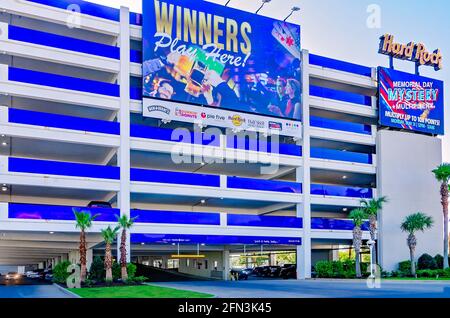 The Hard Rock Hotel and Casino parking deck is pictured, May 8, 2021, in Biloxi, Mississippi. Stock Photo