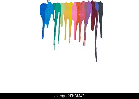 sweet tone color are dripping on to white paper. high quality 4k video.  colorful of pantone color background Stock Photo - Alamy