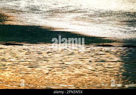 Symmetrical Shapes reflections and sunset Stock Photo