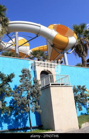 View of water park in Rhodes, Greece Stock Photo