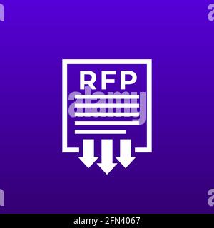 RFP, send request for proposal vector icon Stock Vector