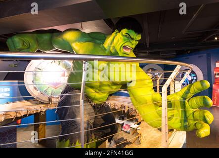 The Incredible Hulk wax figure at Madame Tussauds in central London. Picture date: Thursday May 13, 2021. Stock Photo