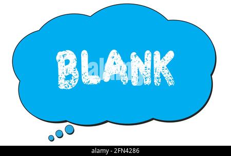 BLANK text written on a blue thought cloud bubble. Stock Photo