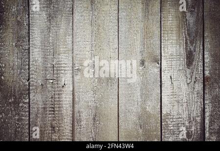 Close up picture of an old rough wooden board wall. Stock Photo