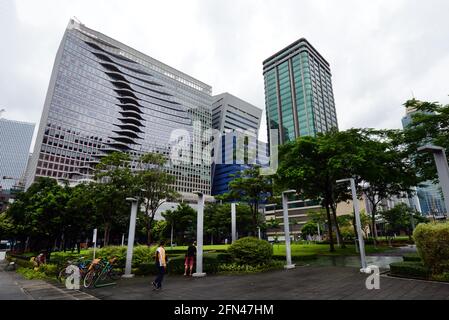 The Ultra modern W city center building in Bonifacio Global City in Metro Manila, The Philippines. Stock Photo