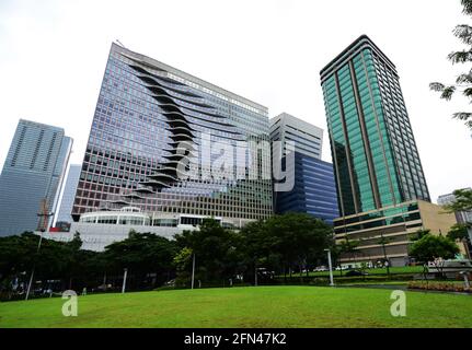 The Ultra modern W city center building in Bonifacio Global City in Metro Manila, The Philippines. Stock Photo