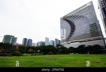 The Ultra modern W city center building in Bonifacio Global City in Metro Manila, The Philippines. Stock Photo