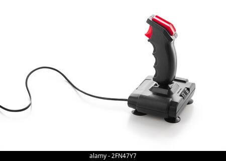 Gamepad Retro joystick from 8-bit consoles. Game controller isolated on white background Stock Photo