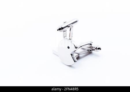 Umea, Norrland Sweden - April 20, 2021: pac man cuffs on white background Stock Photo